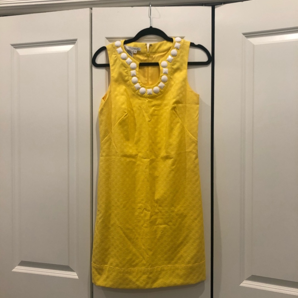 Maggy London Yellow Sheath Dress - Picture 3 of 8
